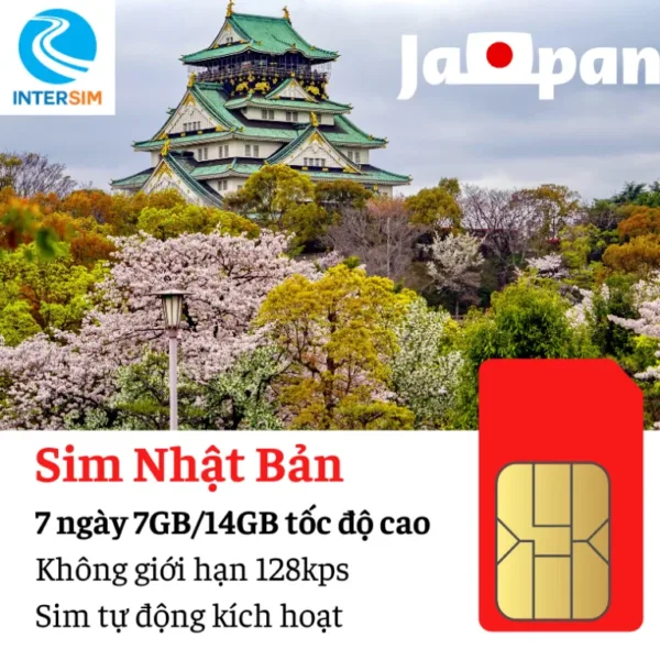 Sim Nhật Bản 4G 7 ngày 7GB/14GB