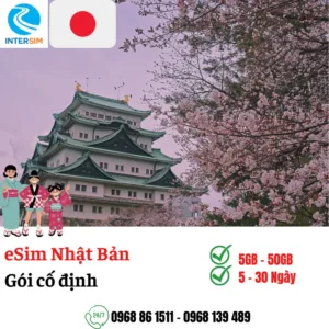 eSim Nhật Bản gói cố định 5 - 30 ngày